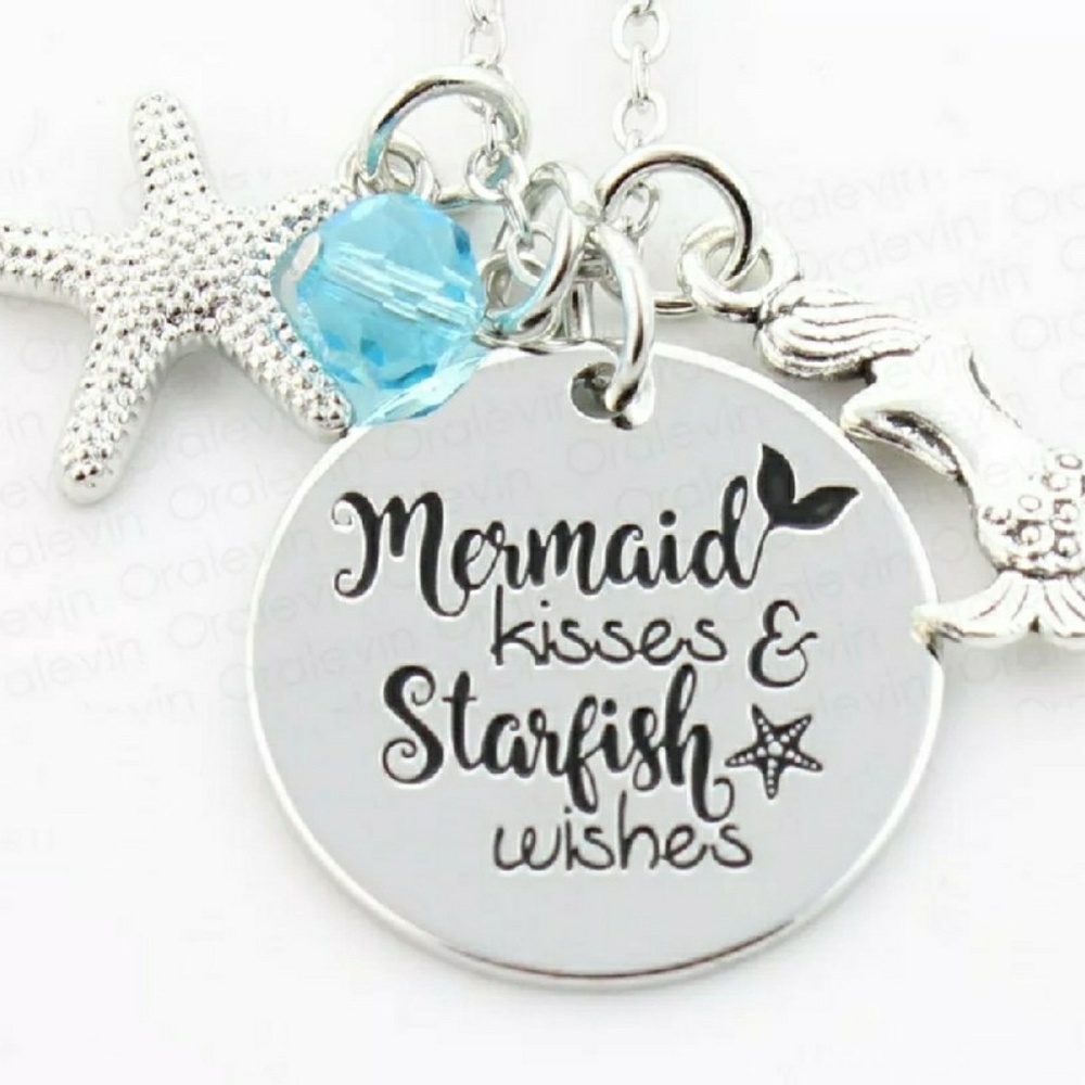 3/$25 Mermaid Kisses Silver Plated Necklace